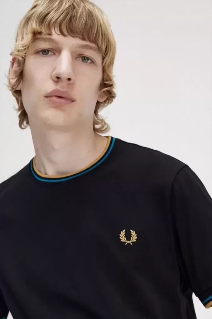 Herren-T-Shirt mit zwei Streifen