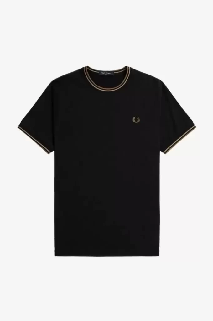 Herren-T-Shirt mit zwei Streifen