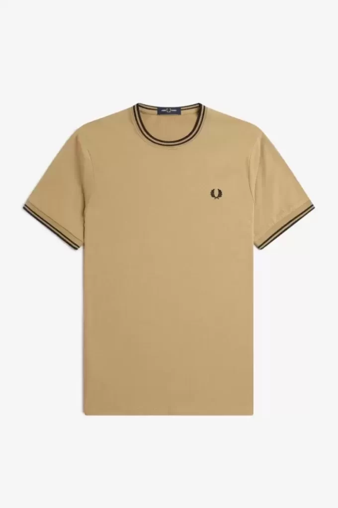 Herren-T-Shirt mit zwei Streifen