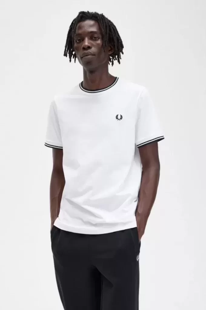Herren-T-Shirt mit zwei Streifen