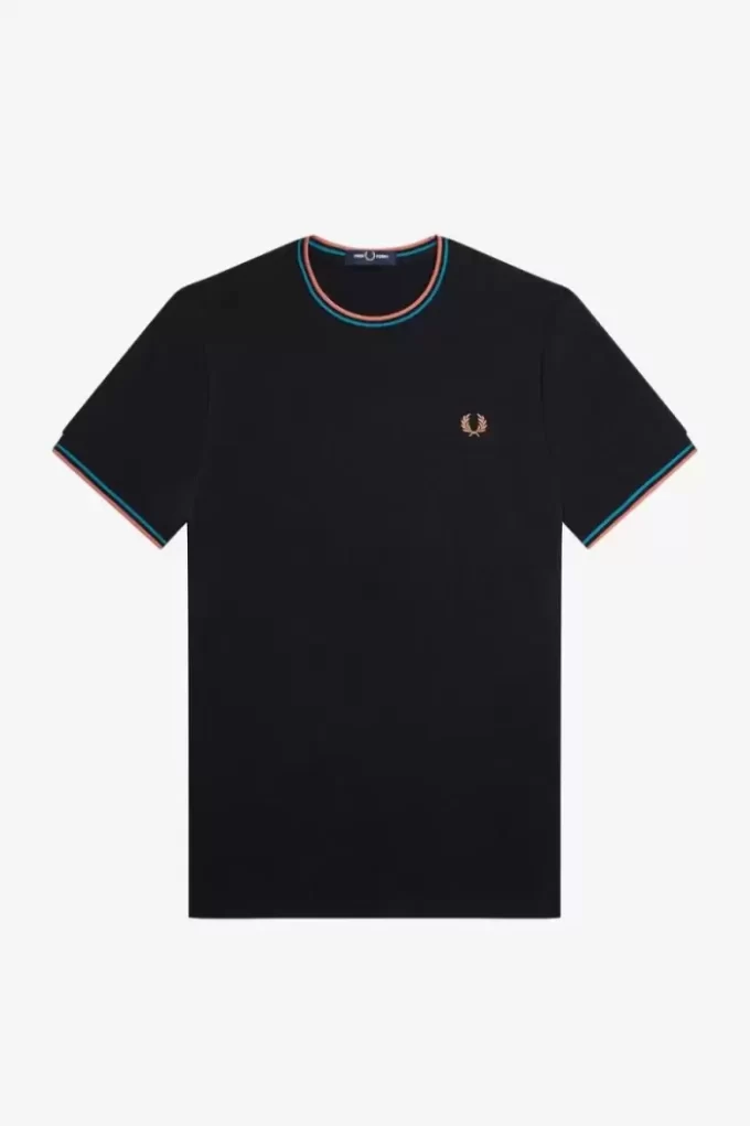 Herren-T-Shirt mit zwei Streifen