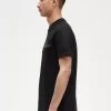 Herren-T-Shirt mit zwei Streifen und Tasche