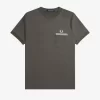 Herren-T-Shirt mit zwei Streifen und Tasche