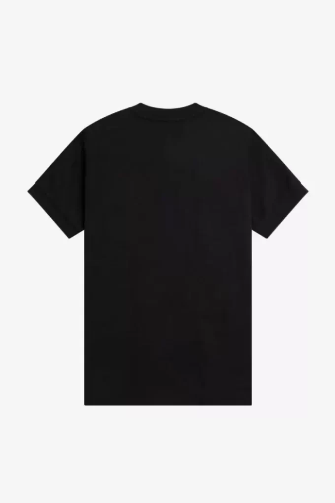 Herren-T-Shirt mit zwei Streifen und Tasche