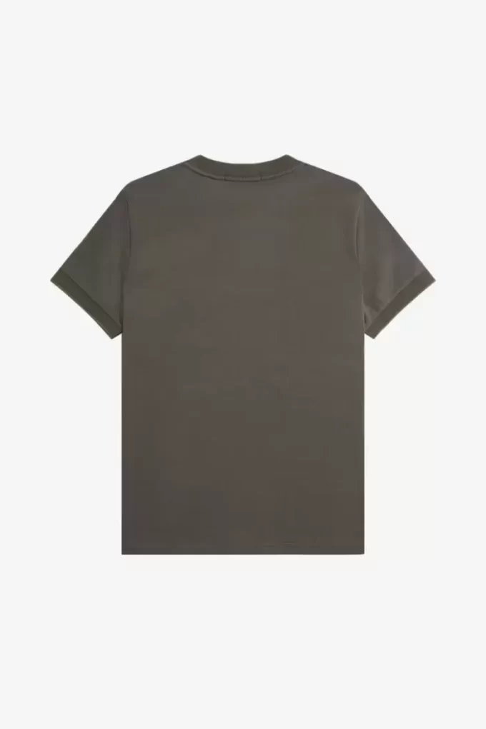 Herren-T-Shirt mit zwei Streifen und Tasche