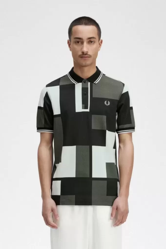 Herrenhemd mit Pixel-Print