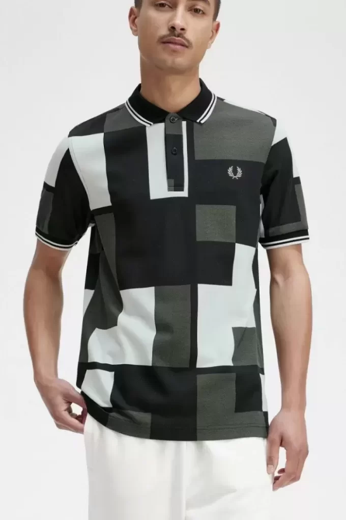 Herrenhemd mit Pixel-Print