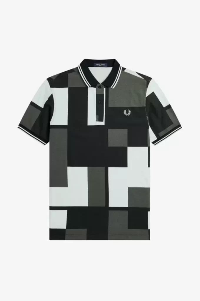 Herrenhemd mit Pixel-Print
