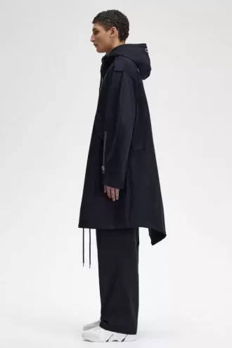 Herrenparka mit bedrucktem Patch