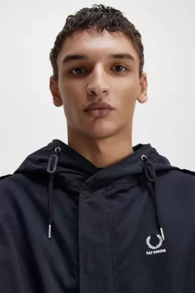 Herrenparka mit bedrucktem Patch