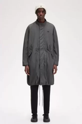 Herrenparka mit geradem Saum