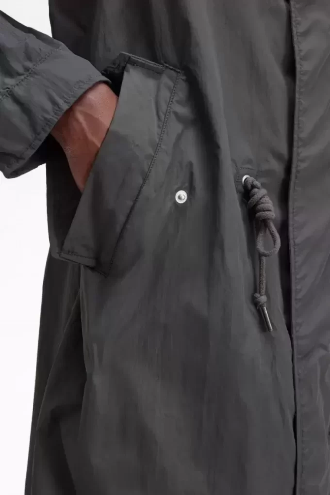 Herrenparka mit geradem Saum