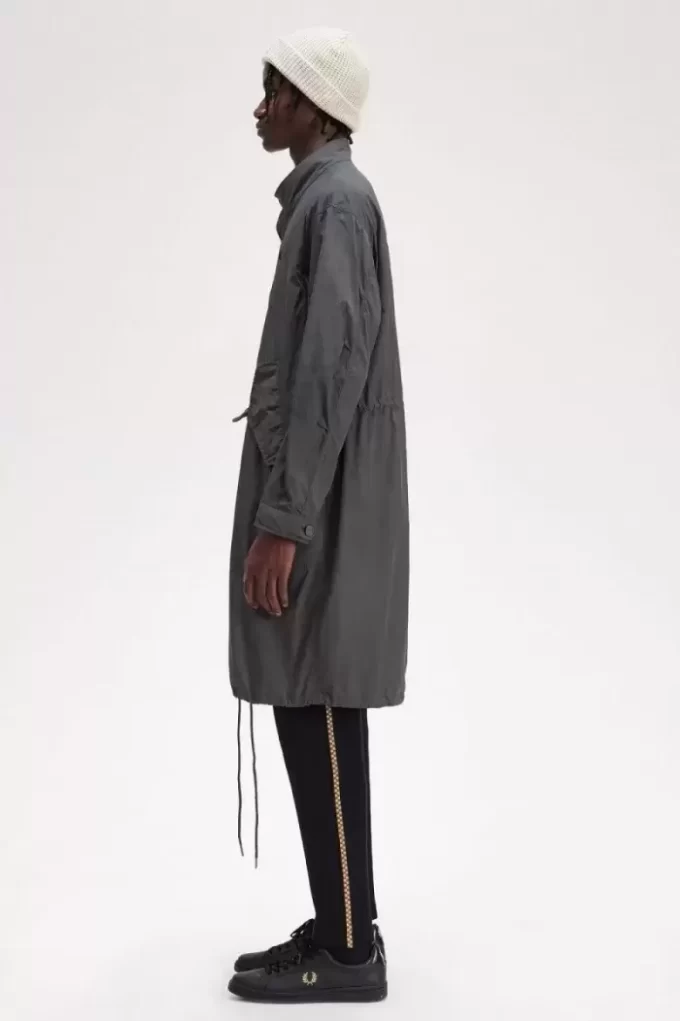 Herrenparka mit geradem Saum