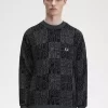 Herrenpullover mit Blockgrafik