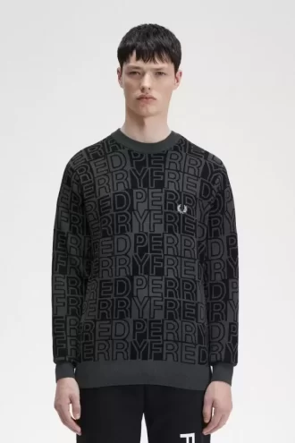 Herrenpullover mit Blockgrafik