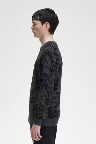 Herrenpullover mit Blockgrafik