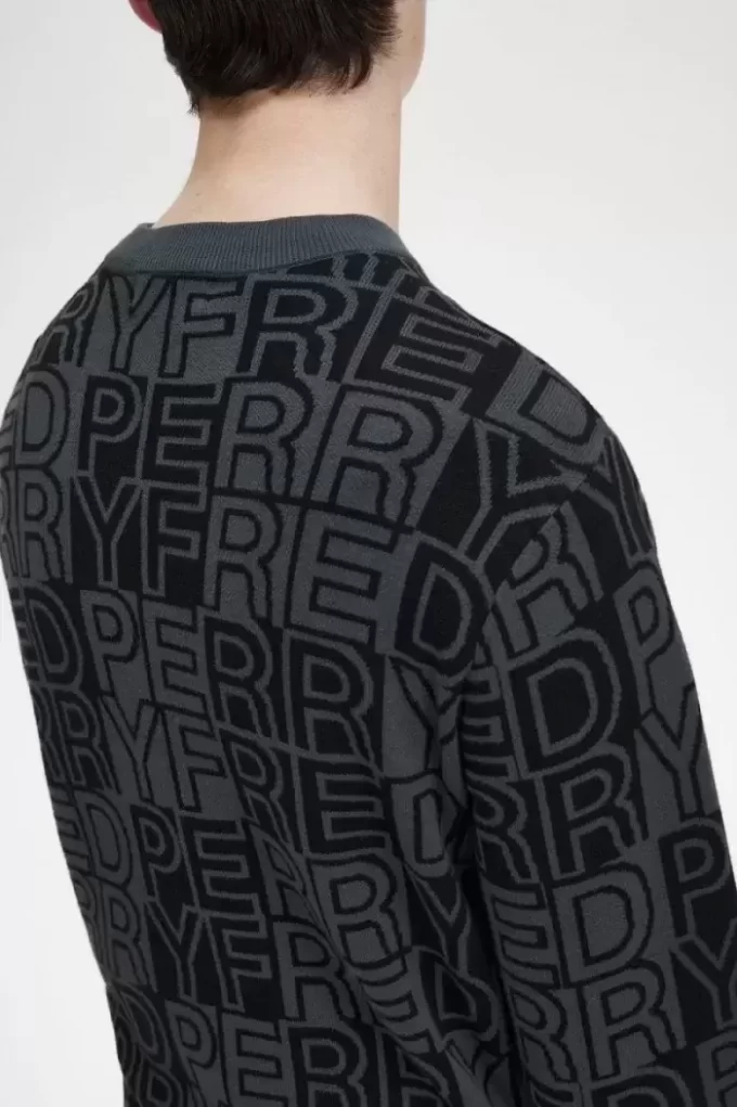 Herrenpullover mit Blockgrafik