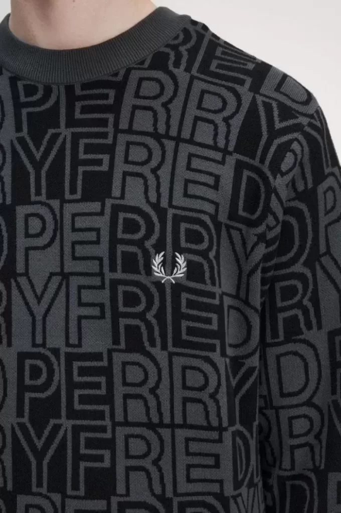Herrenpullover mit Blockgrafik