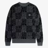 Herrenpullover mit Blockgrafik