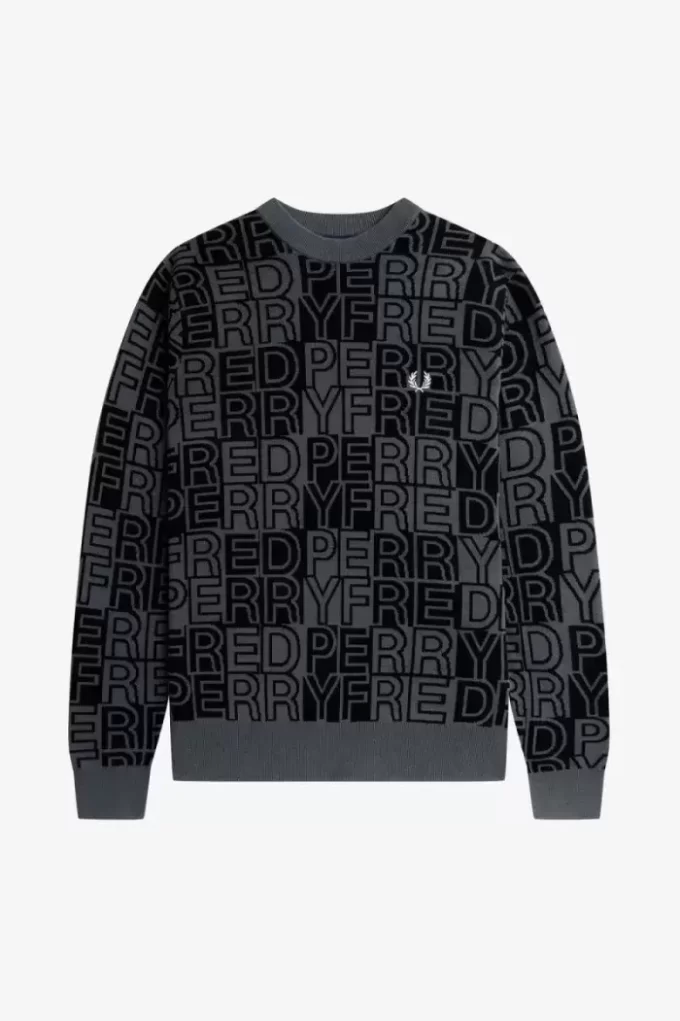 Herrenpullover mit Blockgrafik