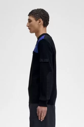Herrenpullover mit Patch-Detail