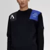 Herrenpullover mit Patch-Detail
