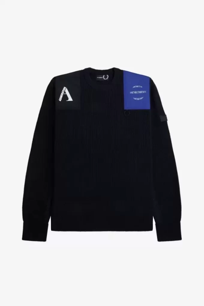 Herrenpullover mit Patch-Detail