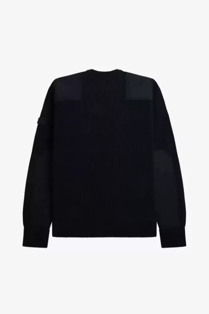 Herrenpullover mit Patch-Detail