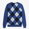 Herrenpullover mit V-Ausschnitt und Argyle-Muster aus Lammwolle