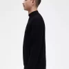 Herrenpullover mit Waffelmuster und halbem Reißverschluss