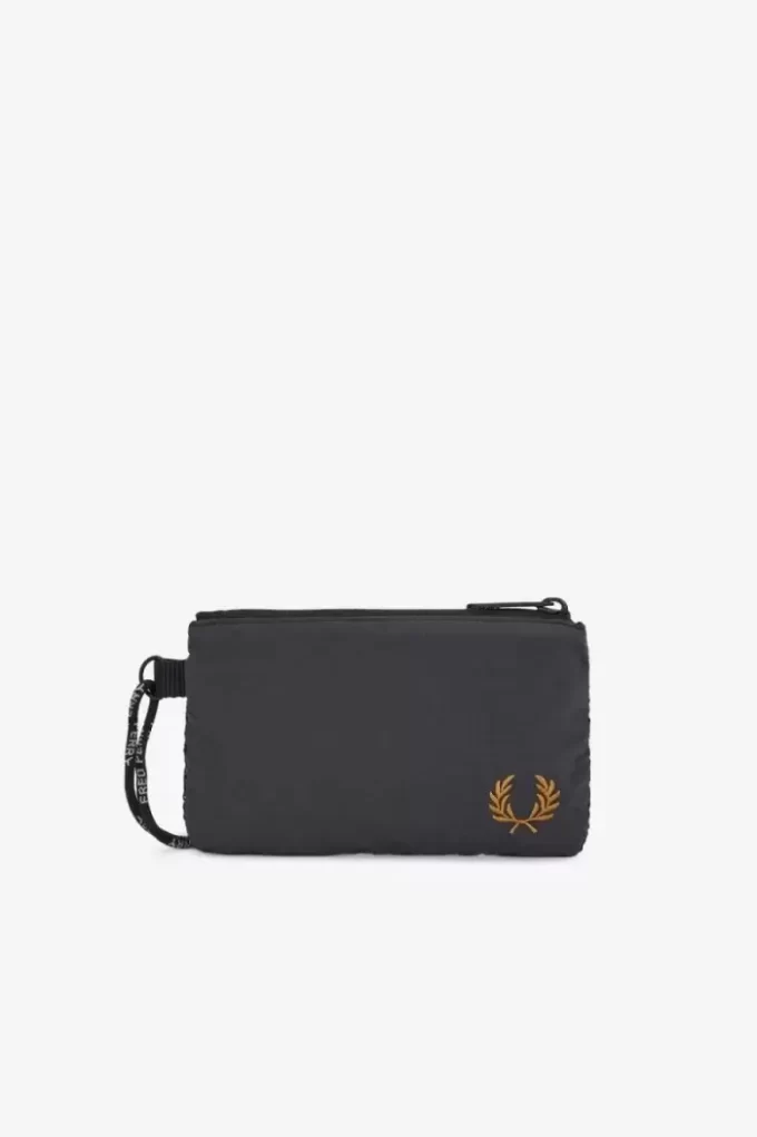 Herrentaschen mit Lanyard aus geknittertem Nylon