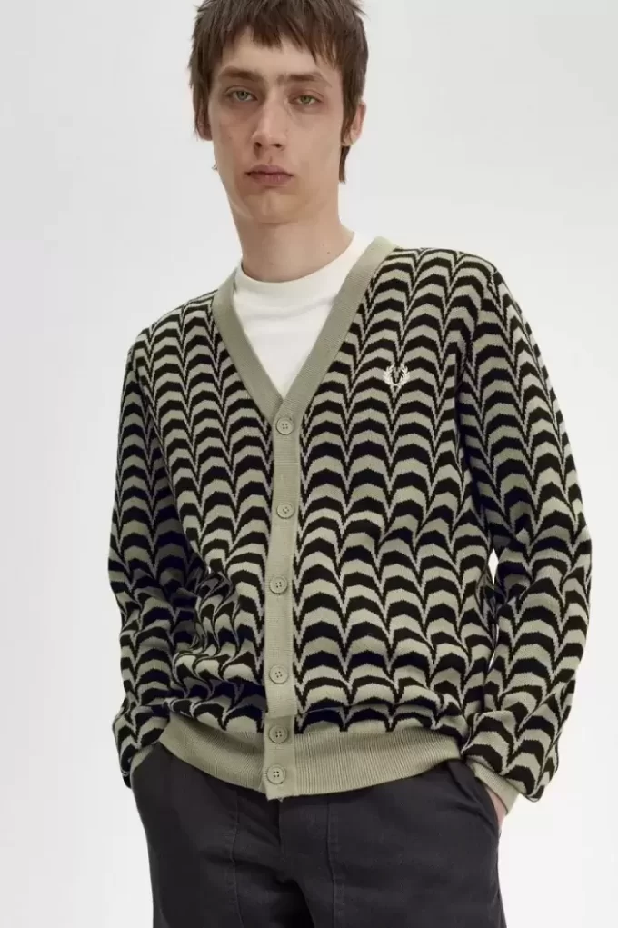 Jacquard-Cardigan für Herren