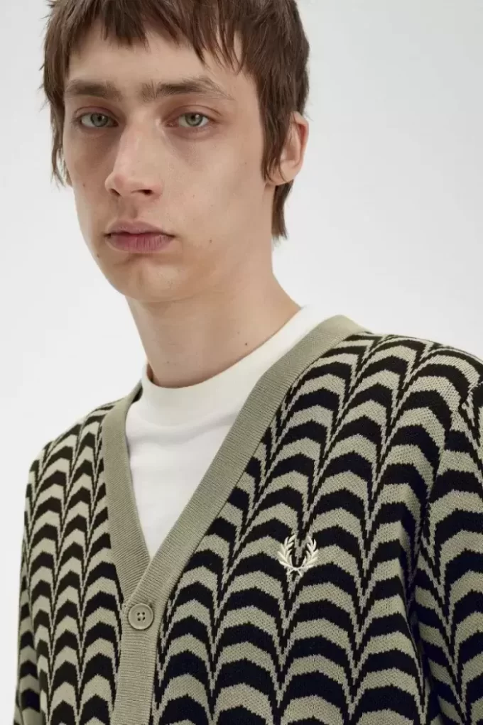 Jacquard-Cardigan für Herren