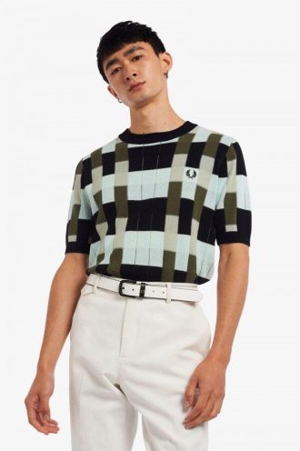 Jacquard-Strick-T-Shirts