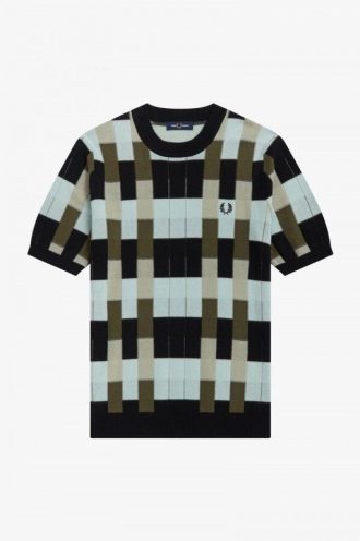 Jacquard-Strick-T-Shirts