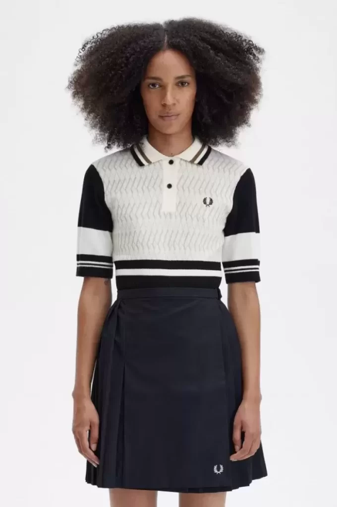 Jacquard-Strickhemd für Damen
