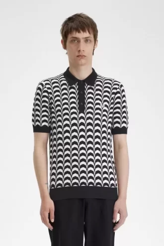 Jacquard-Strickhemd für Herren
