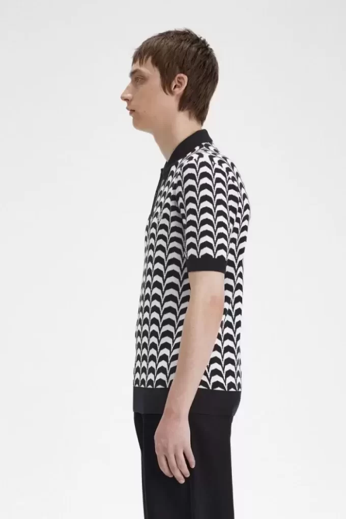 Jacquard-Strickhemd für Herren
