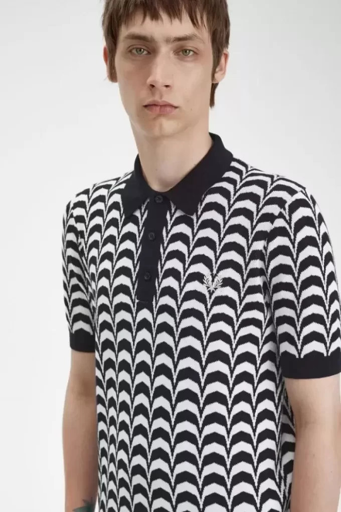 Jacquard-Strickhemd für Herren