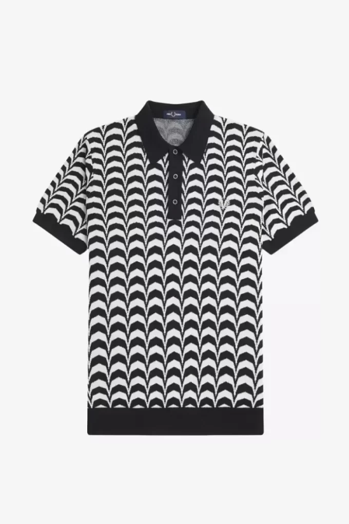 Jacquard-Strickhemd für Herren