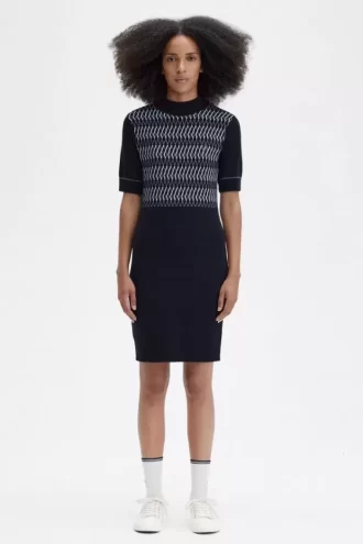 Jacquard-Strickkleid für Damen