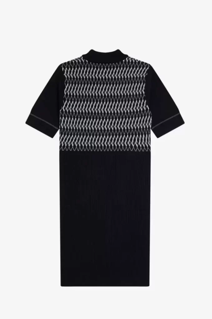 Jacquard-Strickkleid für Damen