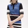Jacquard-Strickkleid mit Streifen für Damen