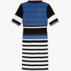Jacquard-Strickkleid mit Streifen für Damen