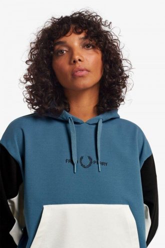 Kapuzenpullover mit Farbblock