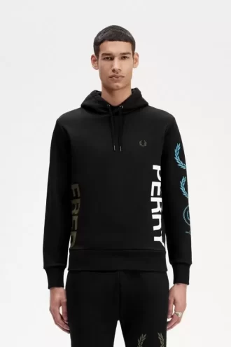 Kapuzenpullover mit grafischem Branding für Herren