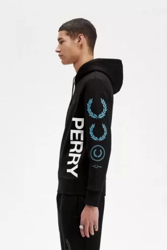 Kapuzenpullover mit grafischem Branding für Herren
