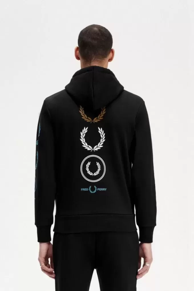 Kapuzenpullover mit grafischem Branding für Herren