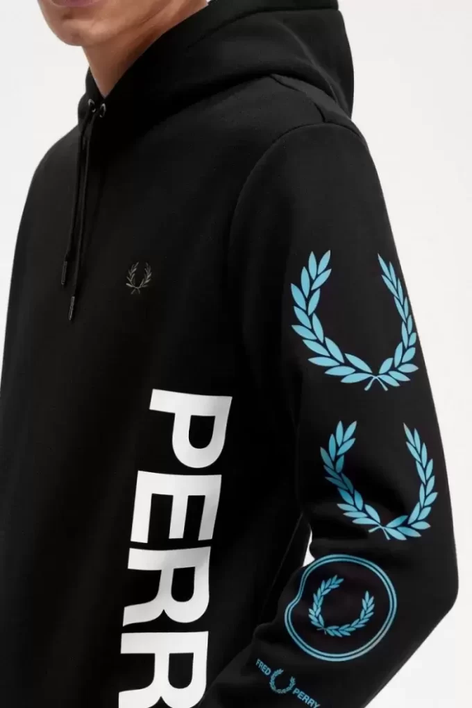 Kapuzenpullover mit grafischem Branding für Herren