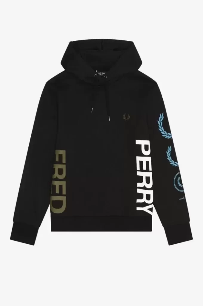Kapuzenpullover mit grafischem Branding für Herren